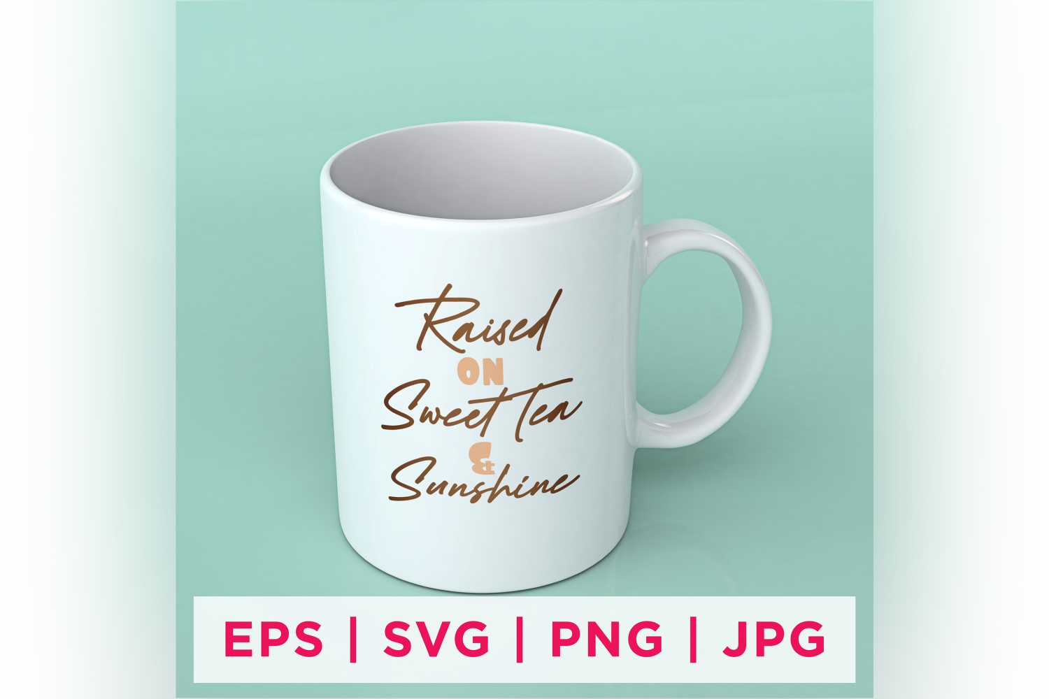 Raised On Sweet Tea Sunshine Tea Lover Quote Stickers Design