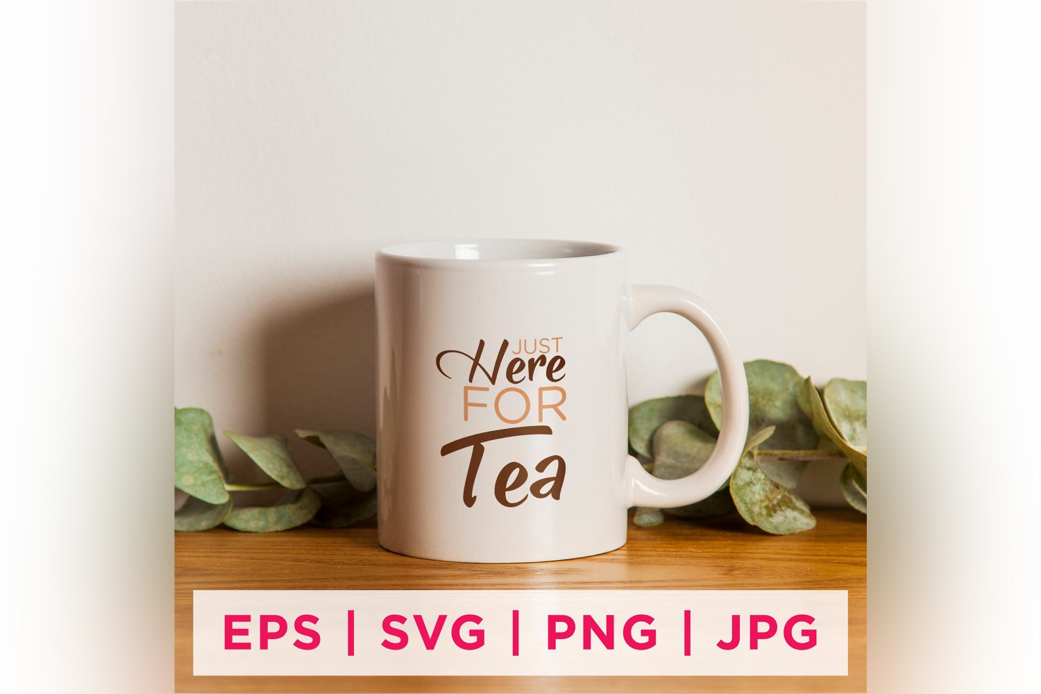 Here For Tea Tea Lover Quote Stickers Design