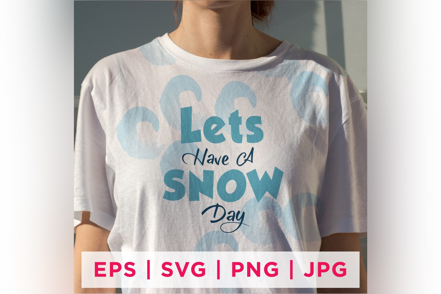 Let's Have A Snow Day Winter Sticker Design