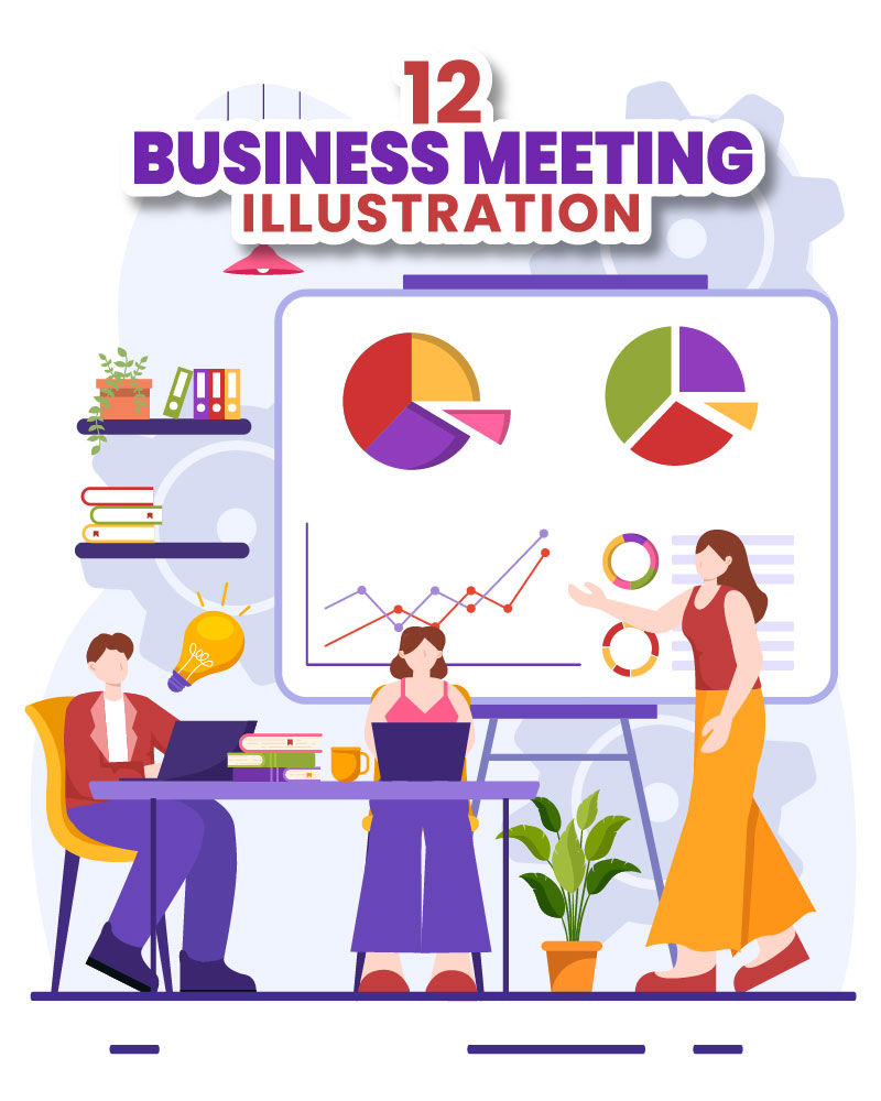 12 Business Meeting Illustration