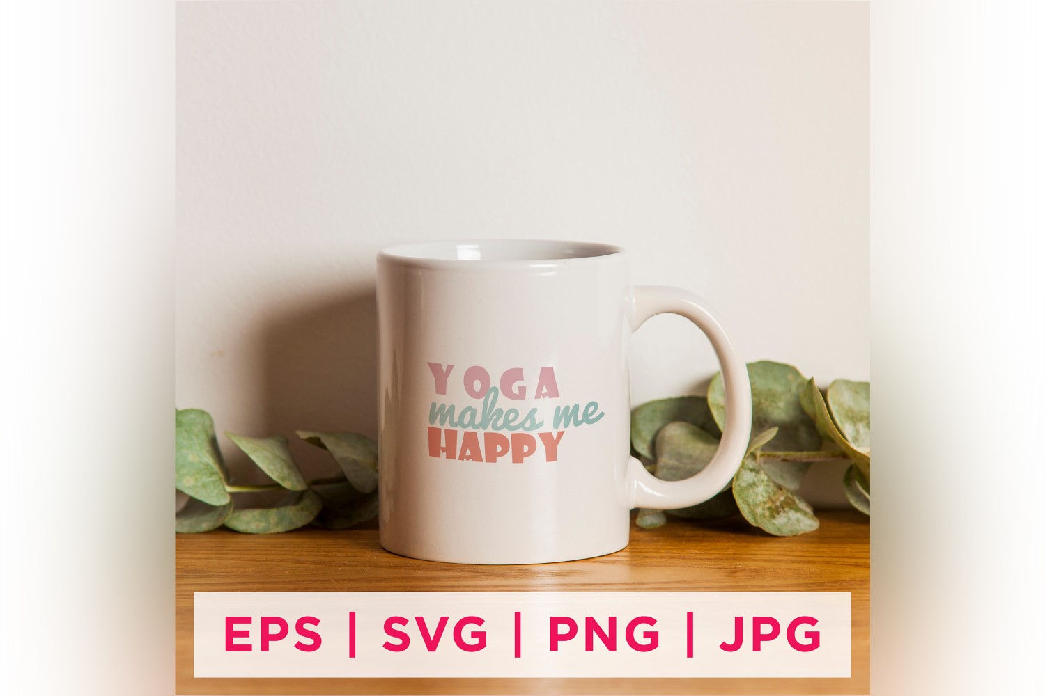 Yoga Makes Me Happy Yoga Sticker Design