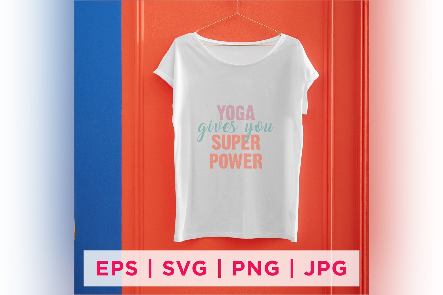 Yoga Gives You Super Power Yoga Sticker Design