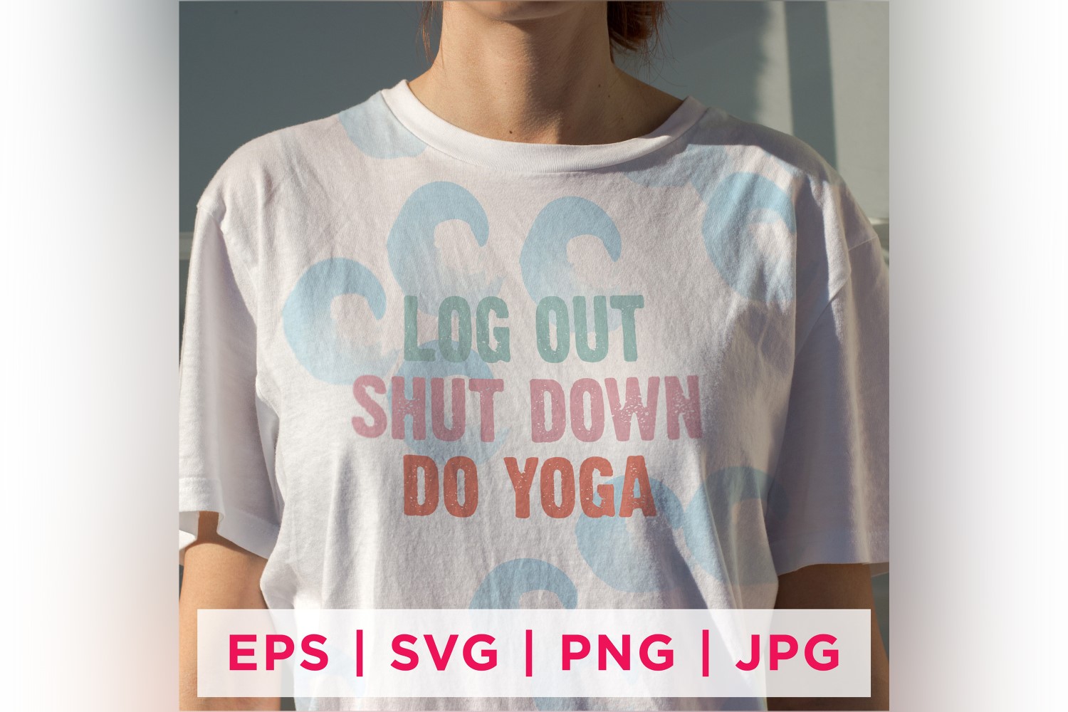 Log Out Shut Down Do Yoga Yoga Sticker Design