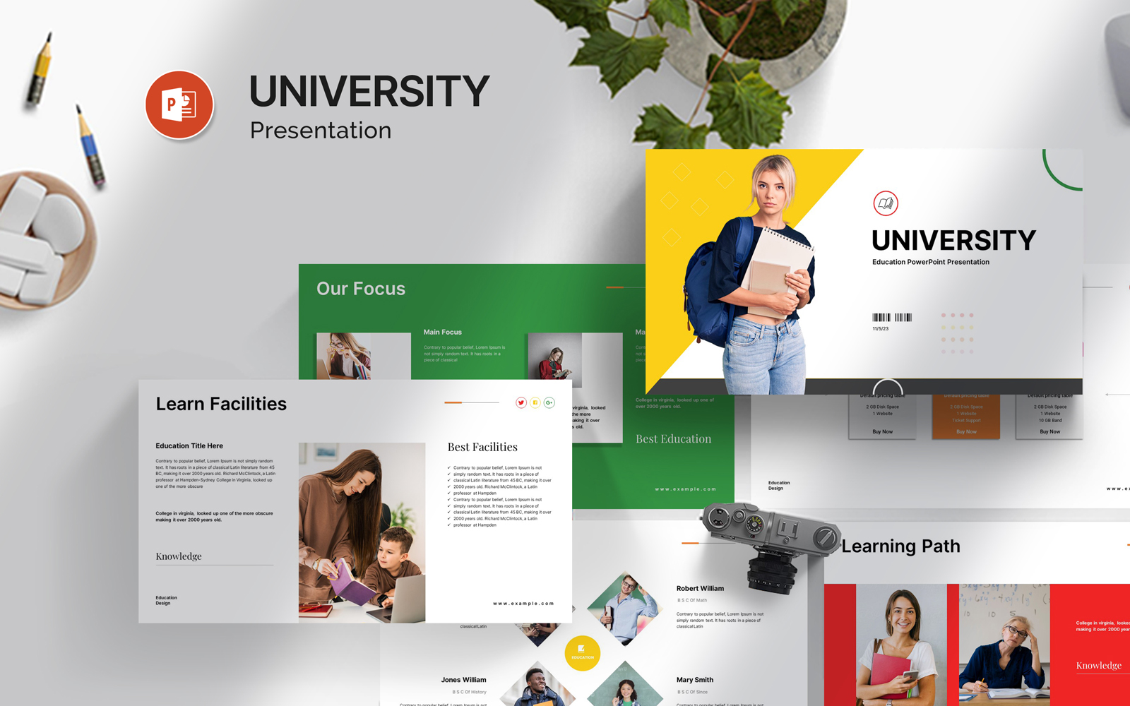 University Education PowerPoint Template Design