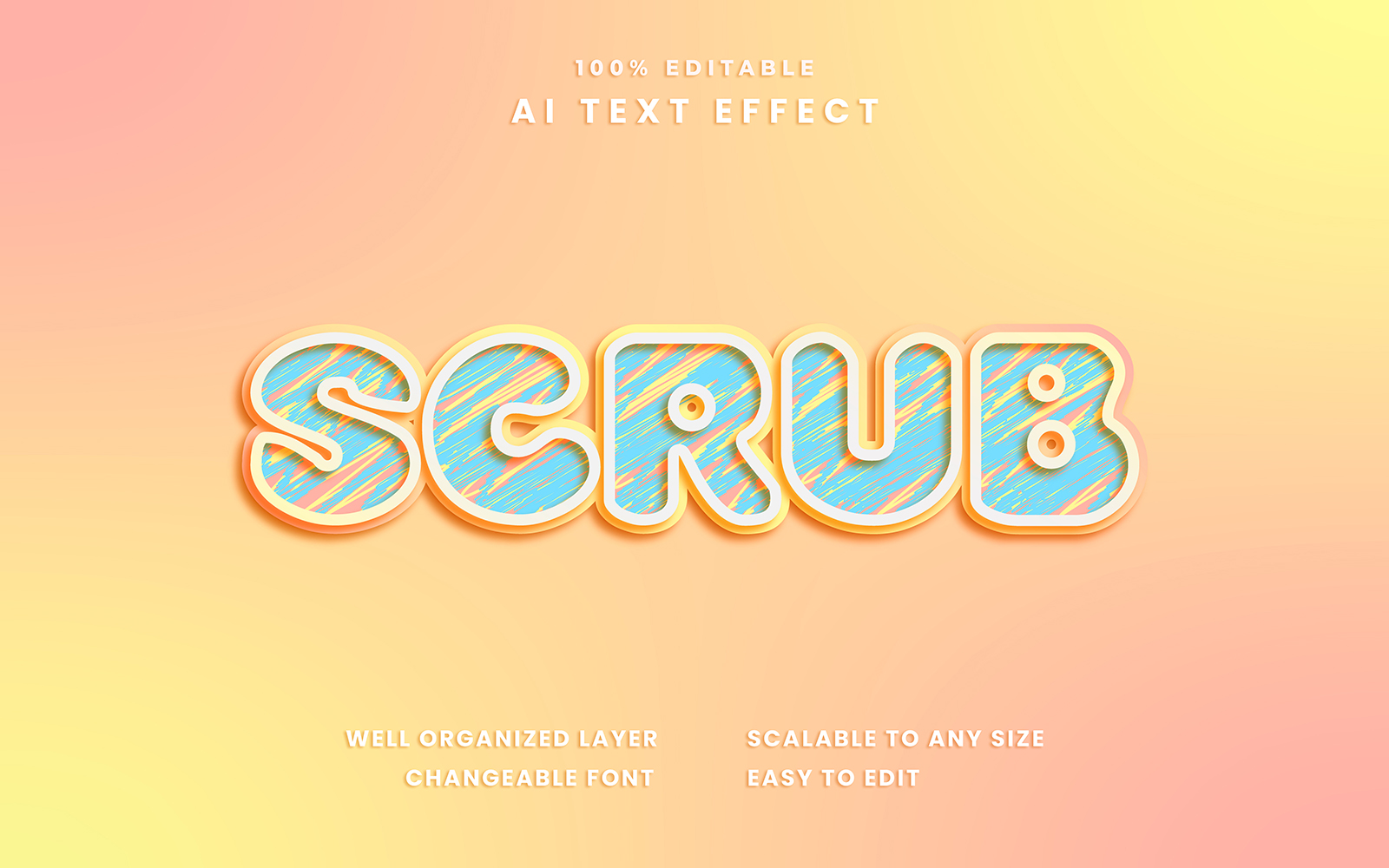 Scrub Editable Text Effect