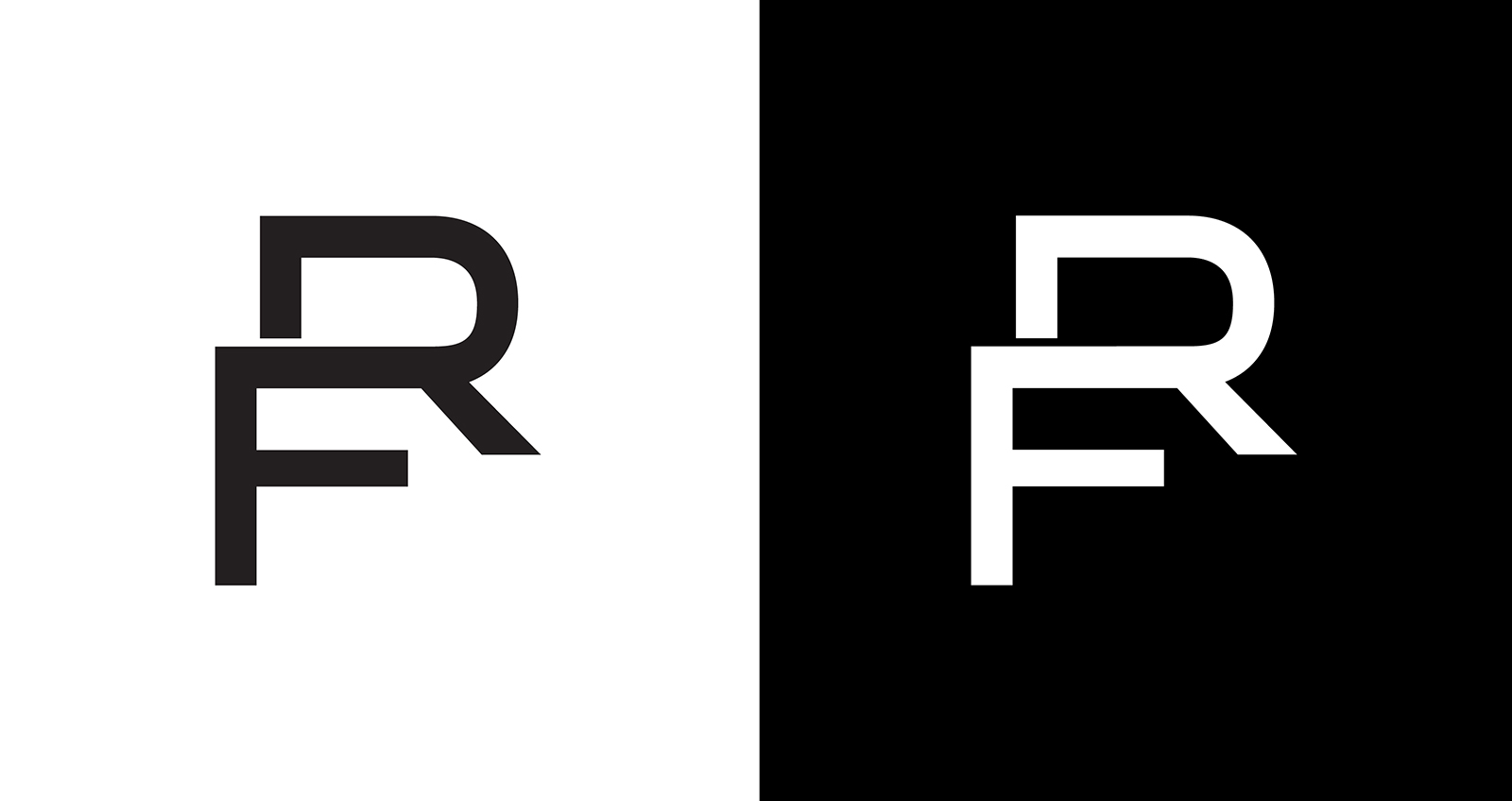 Letter rf, fr abstract company or brand Logo Design