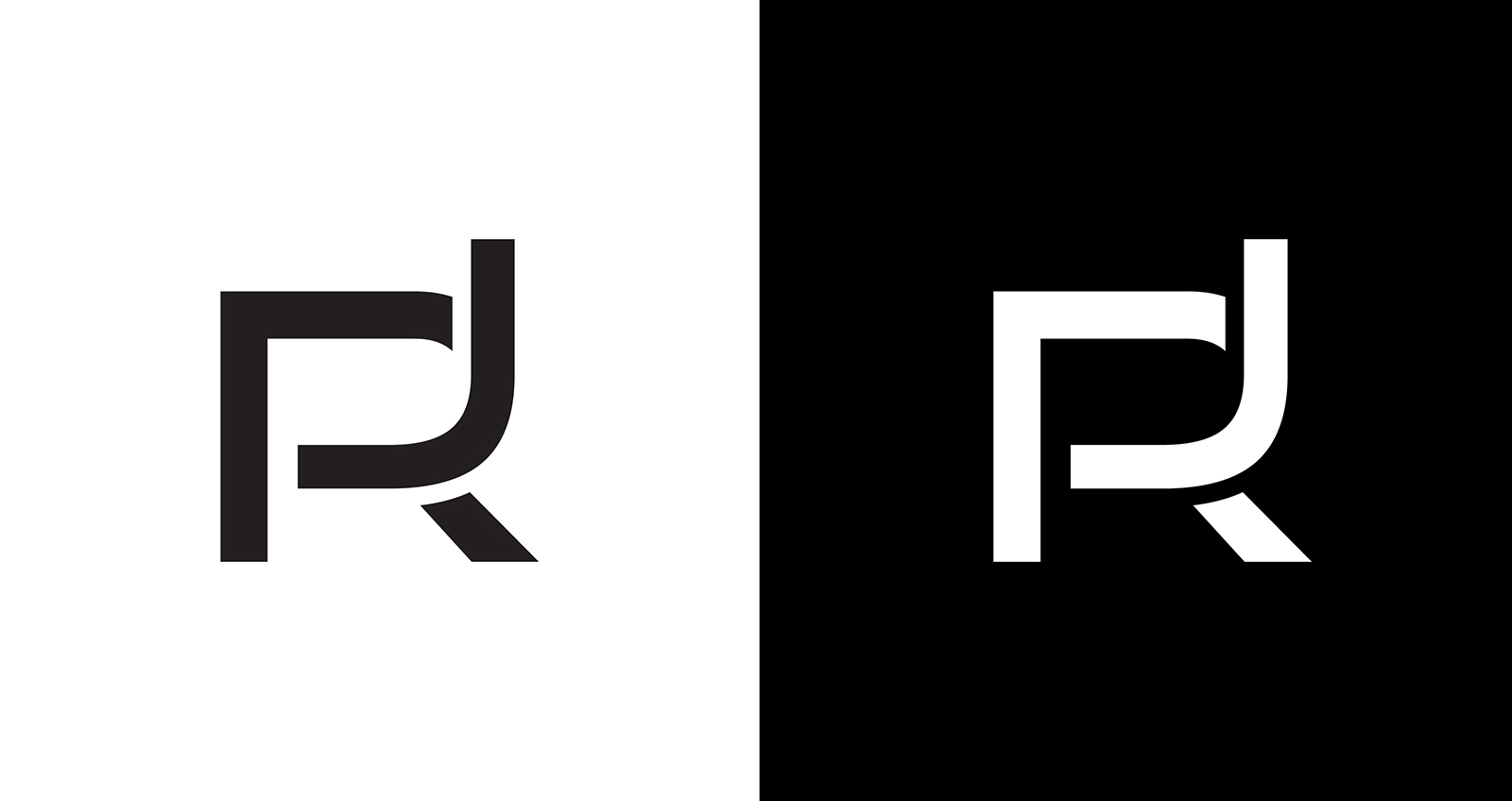 Letter rj, jr abstract company or brand Logo Design