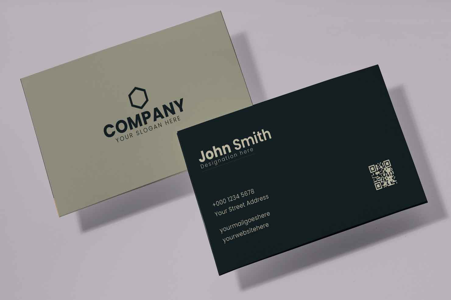 Modern stationery business card template