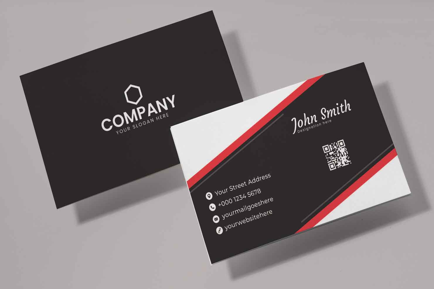 Visiting Card Layout - Vector illustration