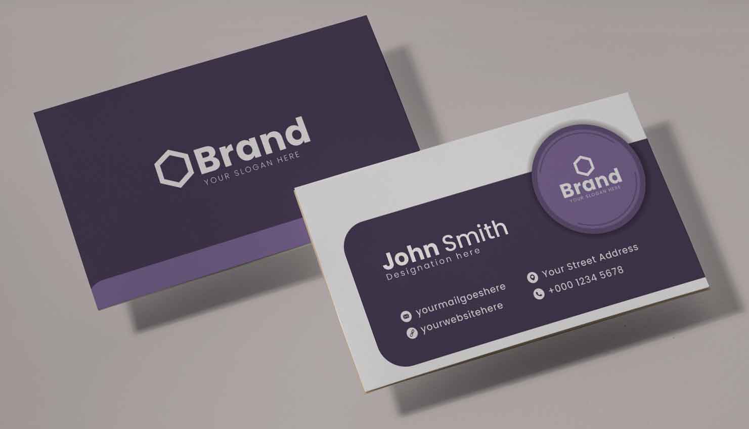 Luxury horizontal business card template