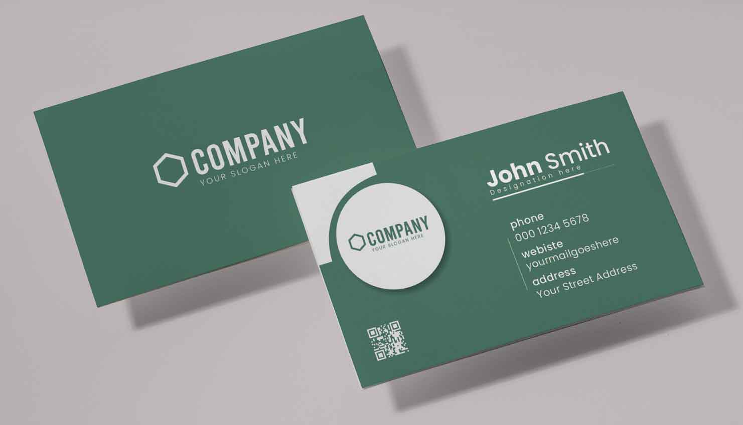 Green Vector abstract business card