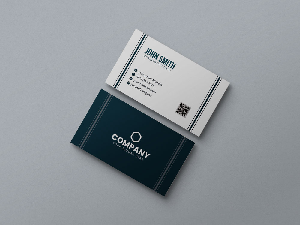 Minimalist business card layout