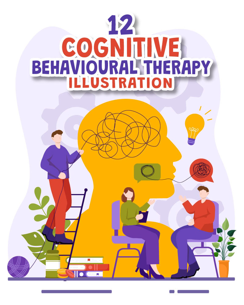 12 Cognitive Behavioural Therapy Illustration