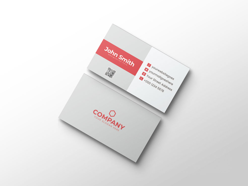 Red Corporate Business Card - Simple Business Card Layout