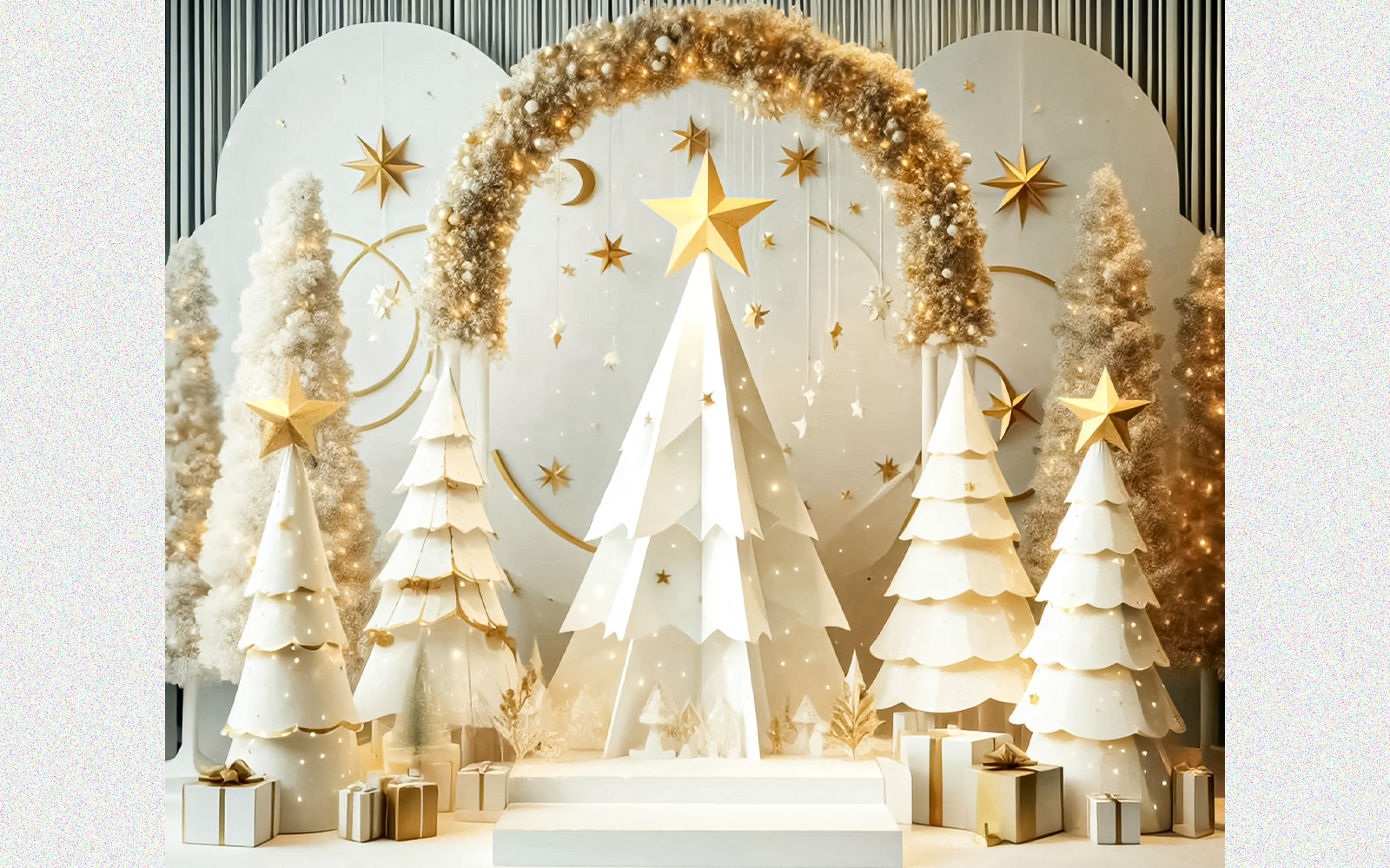 White Christmas Background Illustration High Quality Template