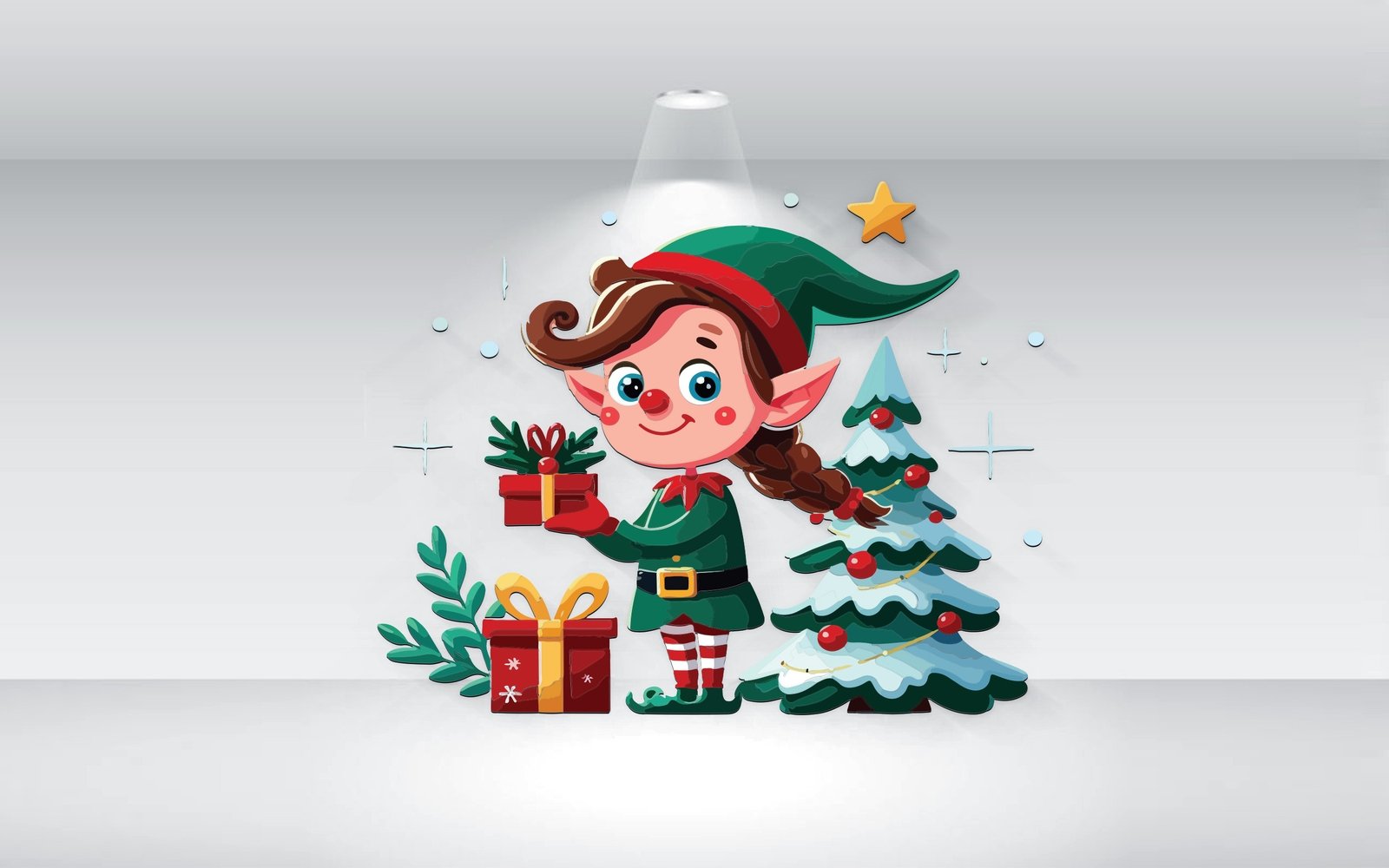 Elf Of Christmas Illustration Vector