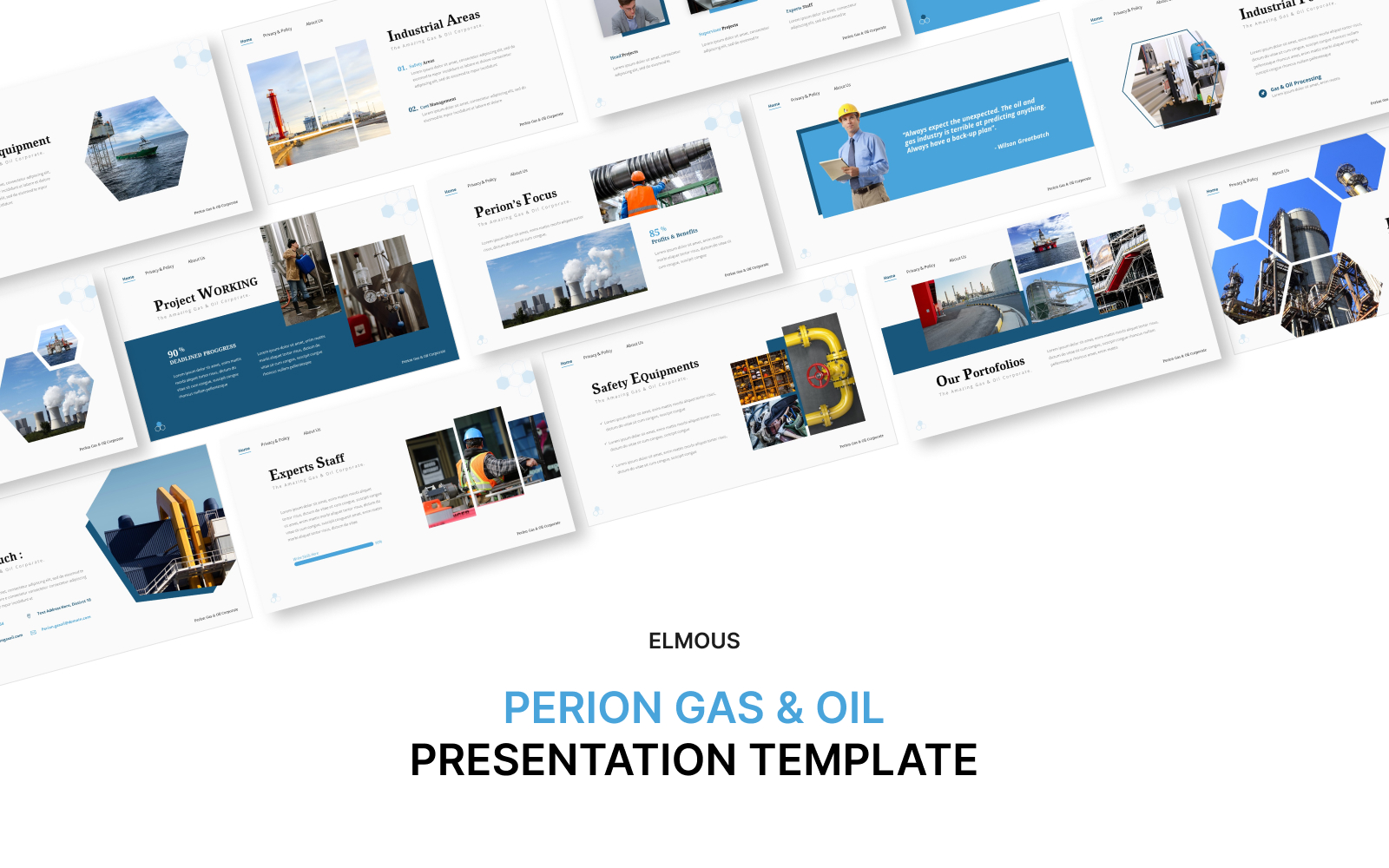 Perion Gas & Oil Powerpoint Presentation Template
