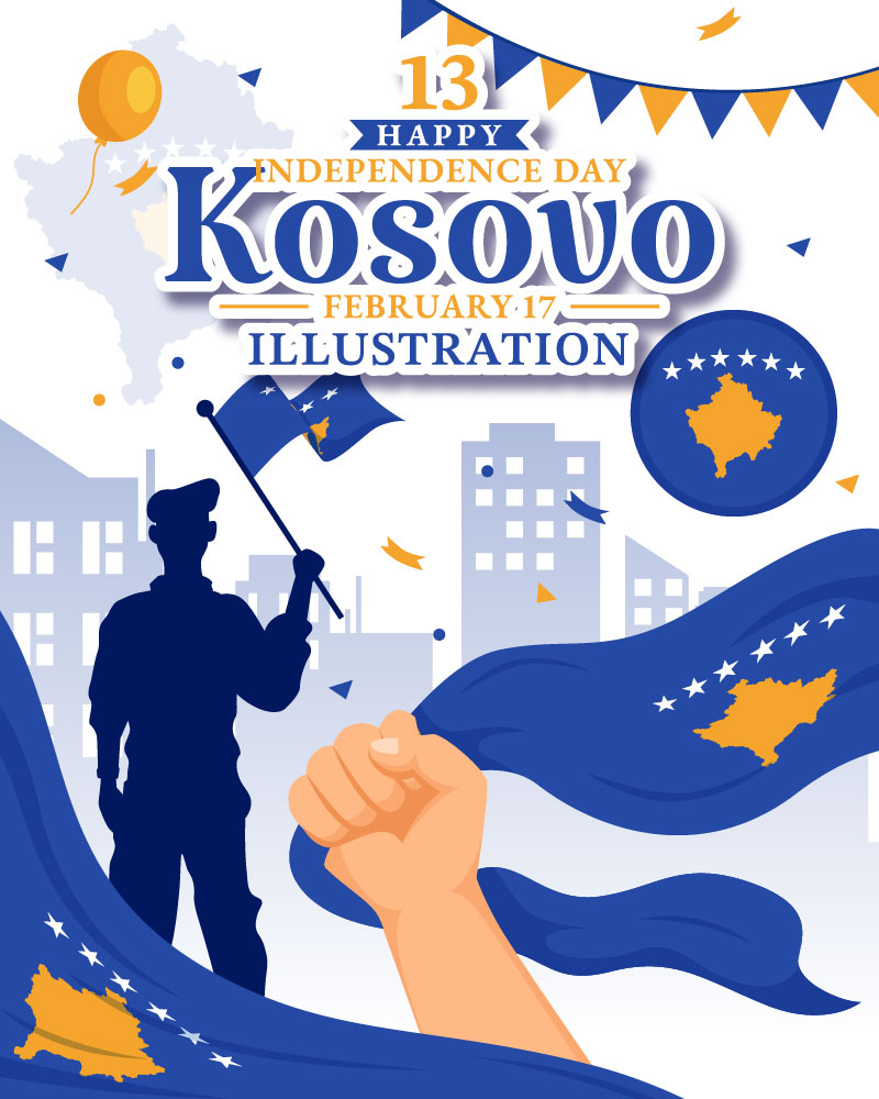 13 Kosovo Independence Day Illustration
