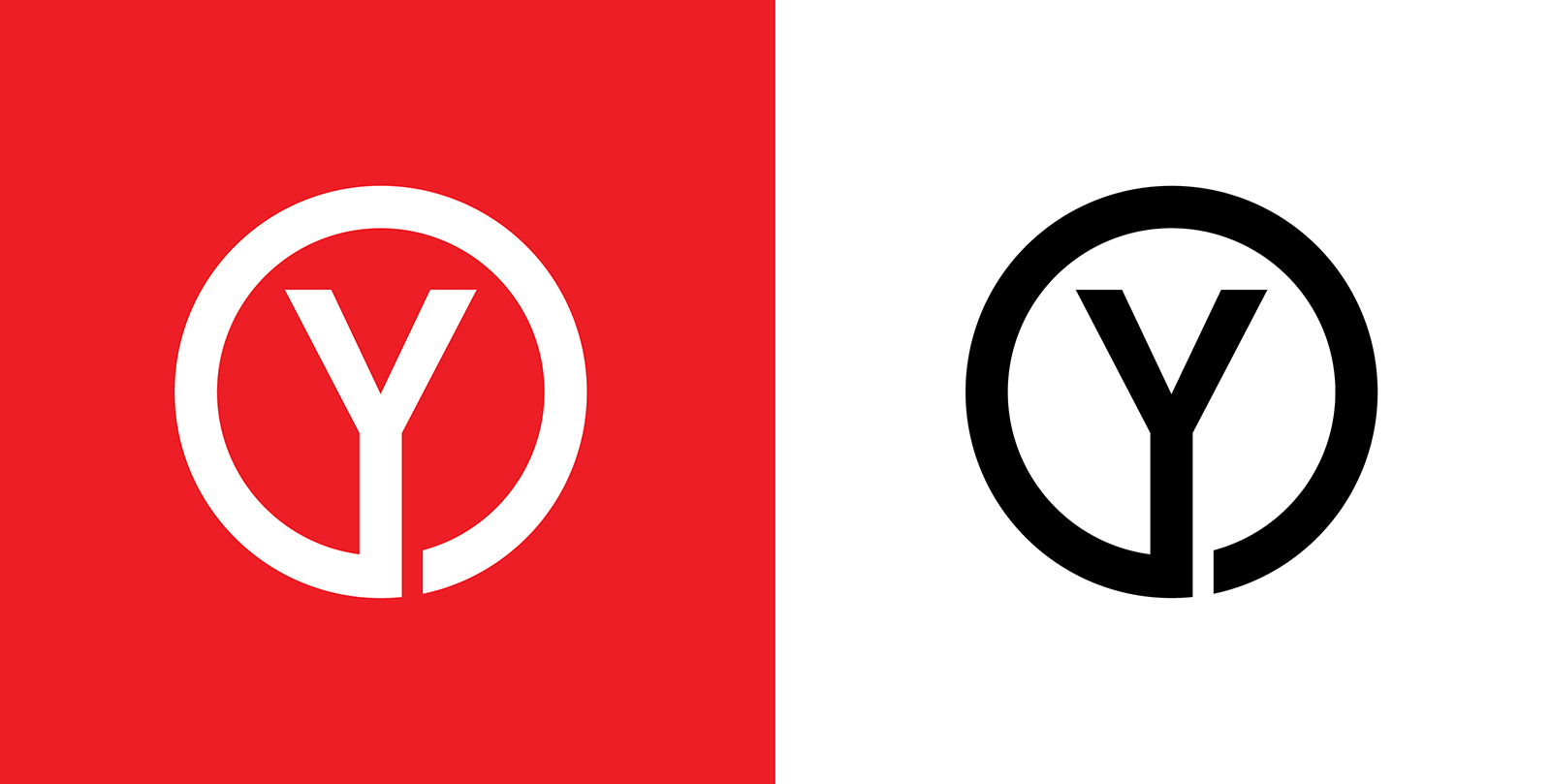 Letter oy, yo abstract company or brand Logo Design