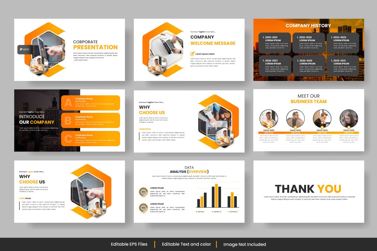 Vector corporate business presentation and business portfolio, profile design idea