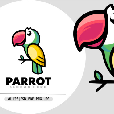 Macaw Cartoon Logo Templates 373154