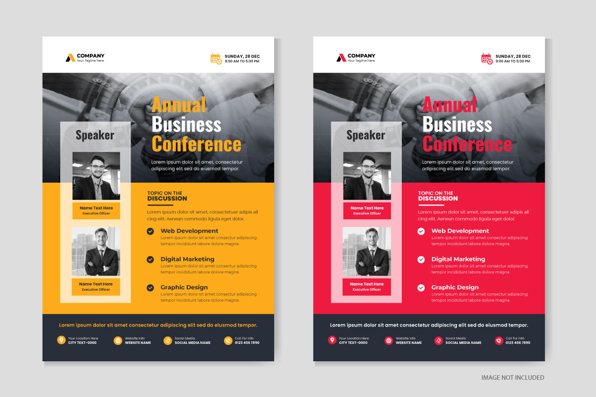 Creative Annual Business Conference A4 Flyer Template