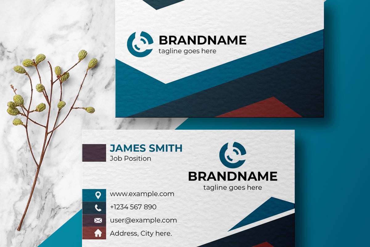 Corporate Business Card Design Template Layout