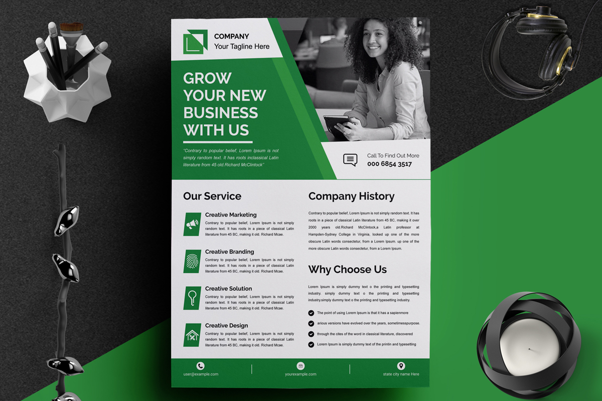 Green Modern Business Flyer