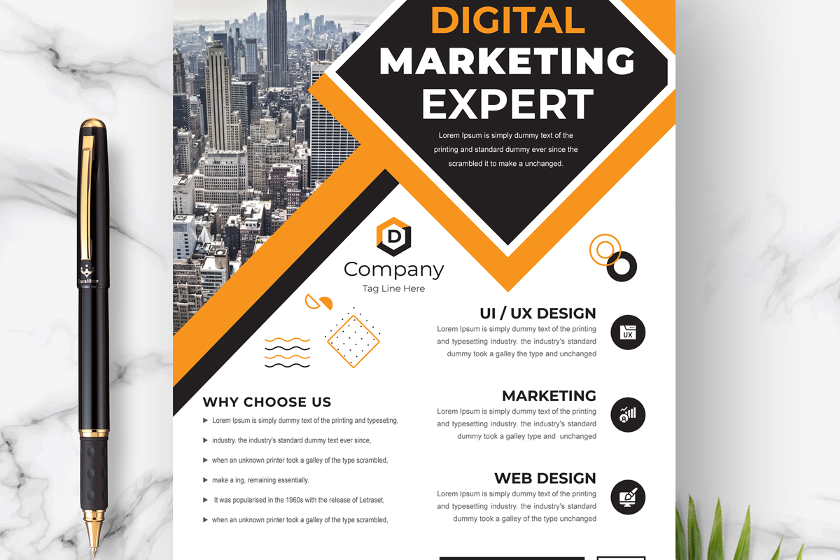 Marketing Company Flyer Design Template