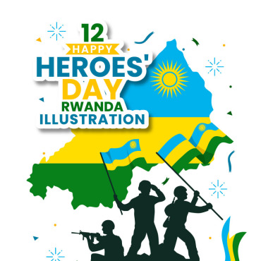 Rwanda Heroes Illustrations Templates 373277