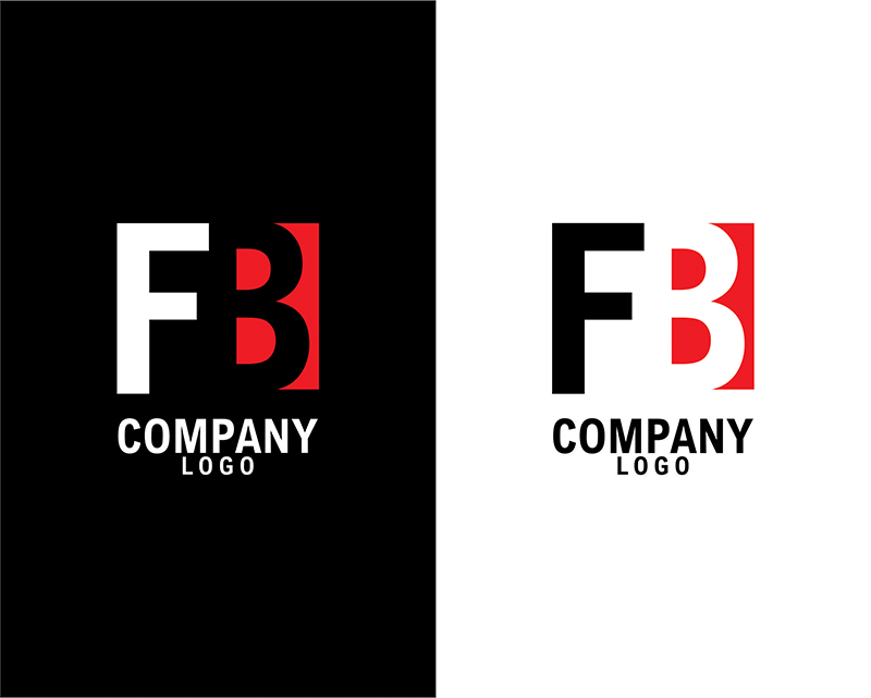 Letter fb, bf abstract company or brand Logo Design
