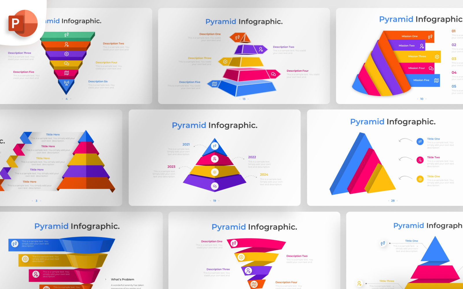 Pyramid PowerPoint Infographic Template