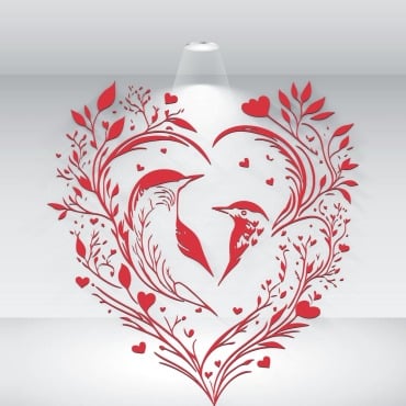 Bird Heart Illustrations Templates 373366