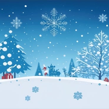 Trees Christmas Illustrations Templates 373382