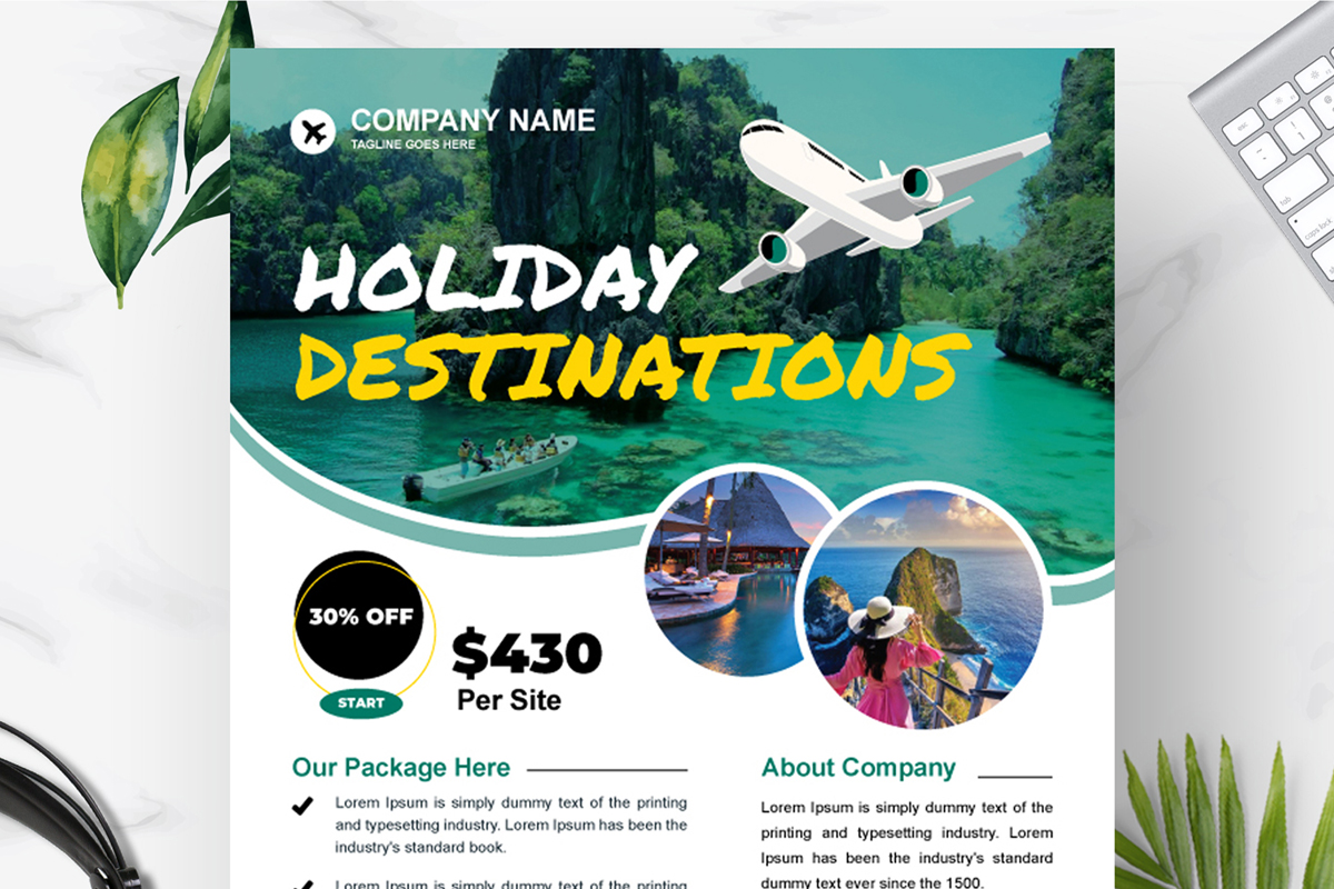 Travel Flyer Template Layout