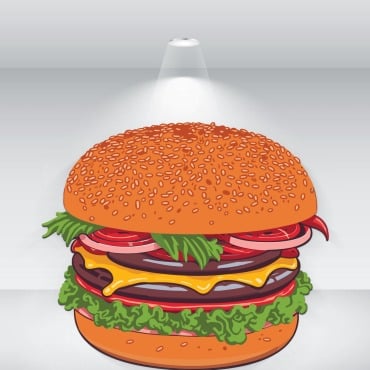 Cheeseburger Fast Illustrations Templates 373561