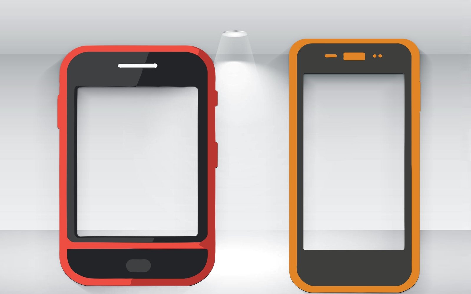 Cellphone Mockup On A Transparent Background Isolated Vector