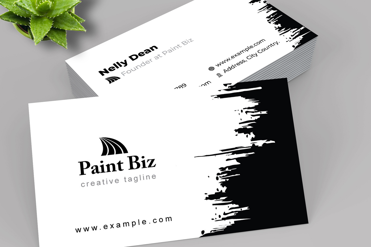 Brush Style Business Card Template