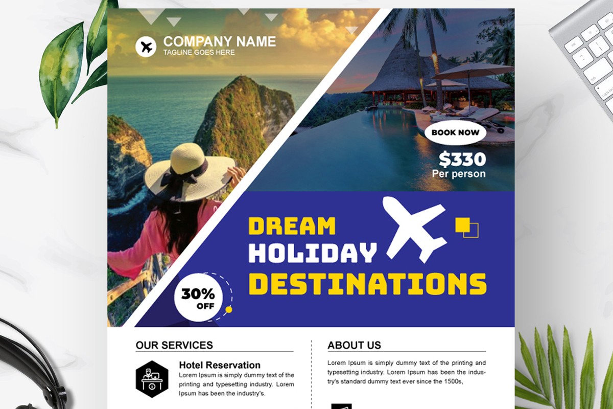 Travel Flyer Design Templates Layout