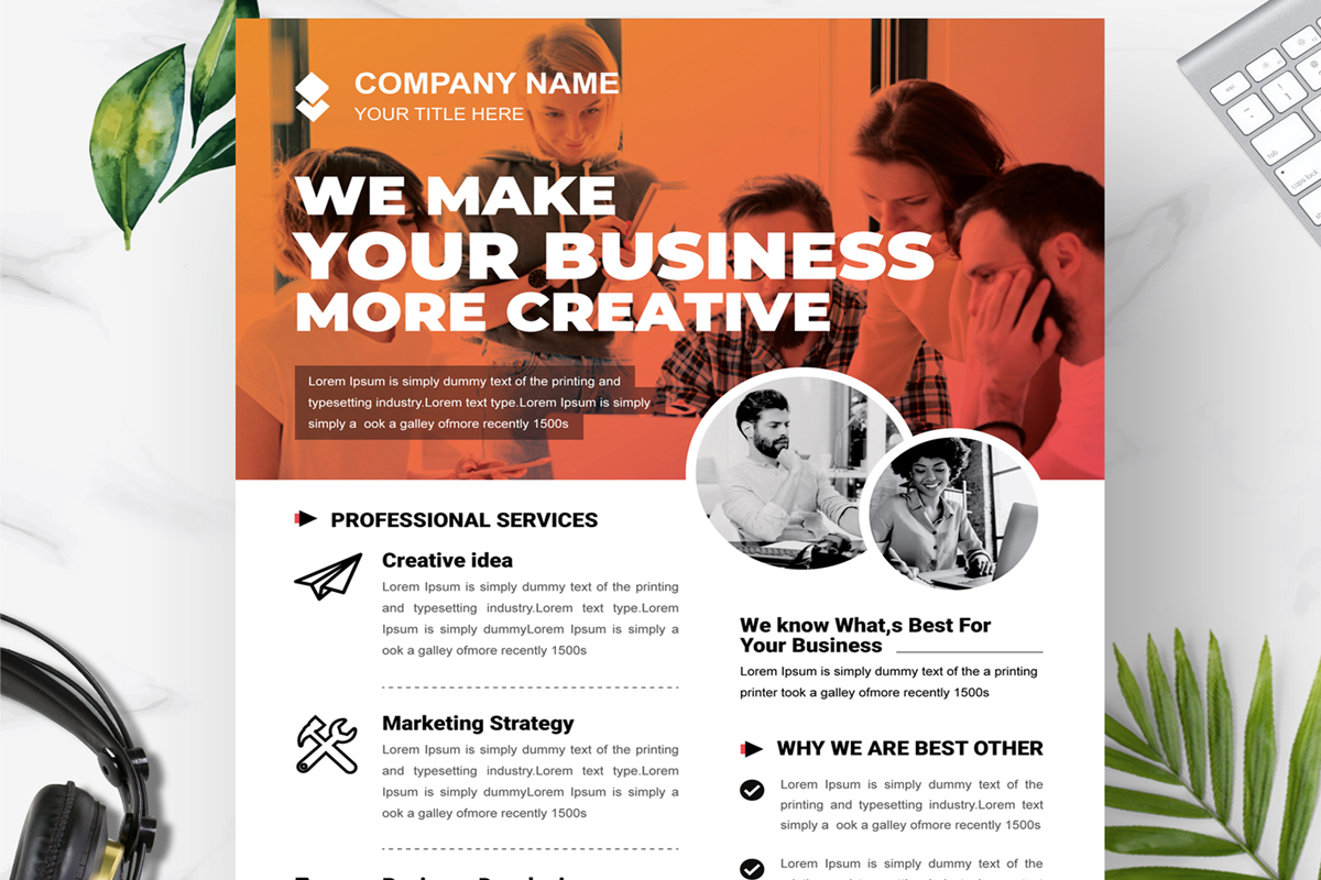 Yellow Corporate Flyer Templates