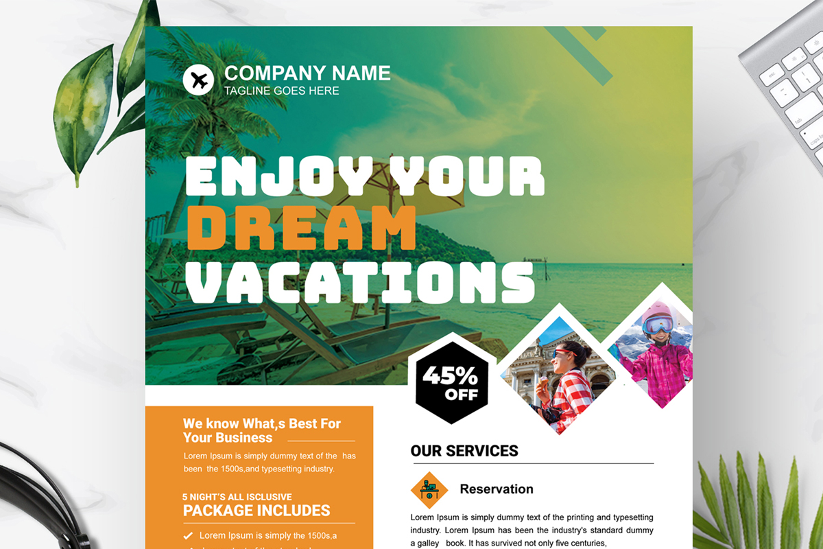 Holiday Travel/Tour Flyer Template