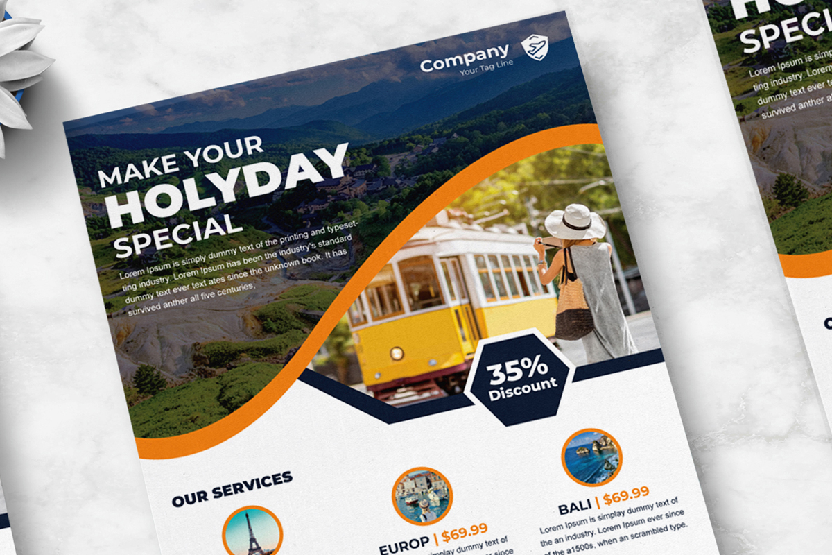 Travel Tour Agency Flyer Template