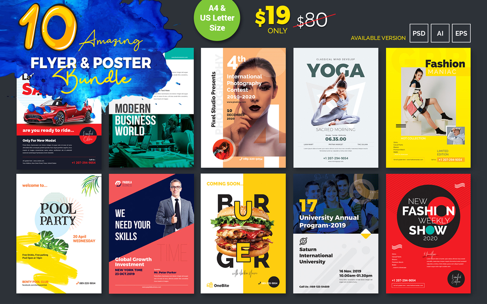 10 Multipurpose Amazing Flyer & Poster Bundle