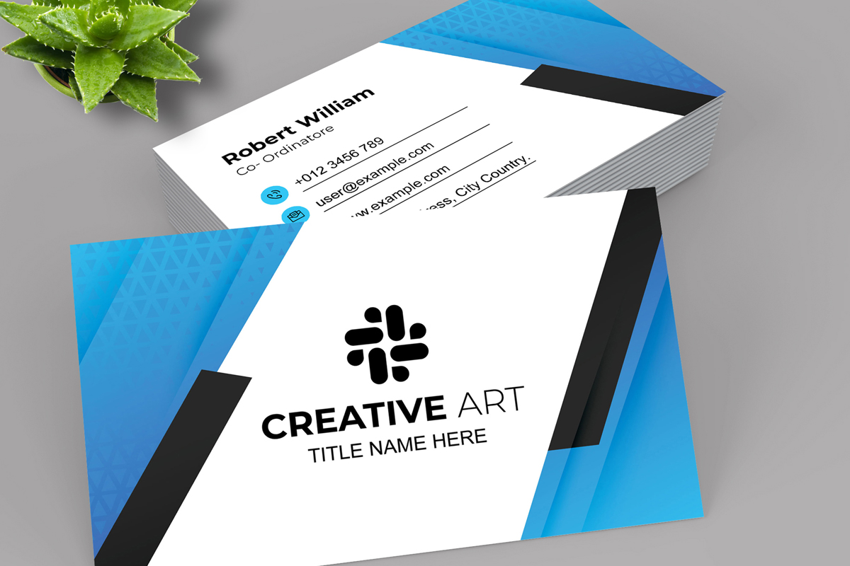 Simple Creative Blue Business Card
