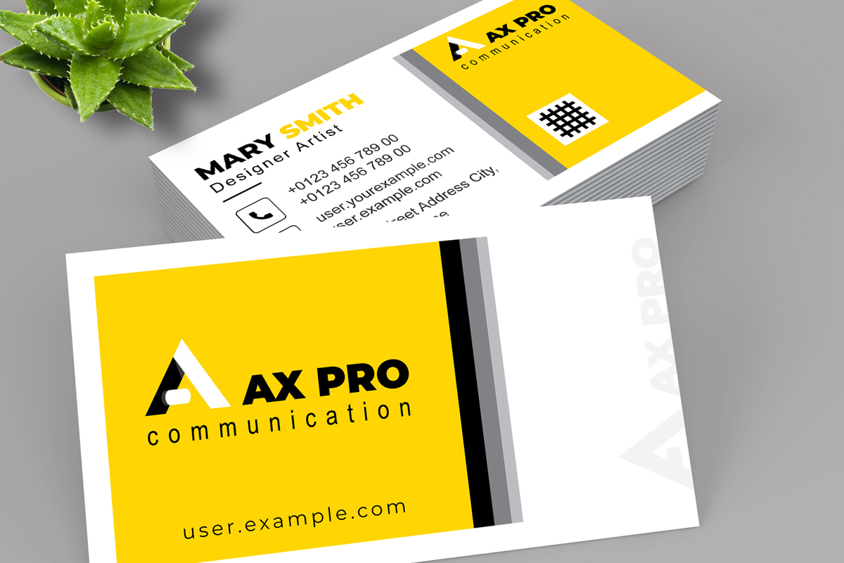 Yellow Color Business Card Design