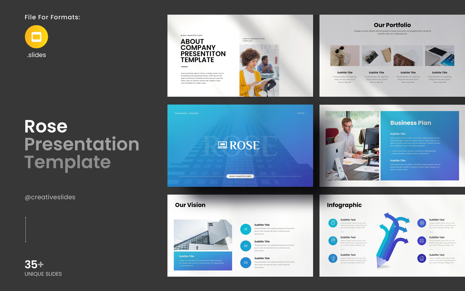 Rose Google Slides Presentation Template