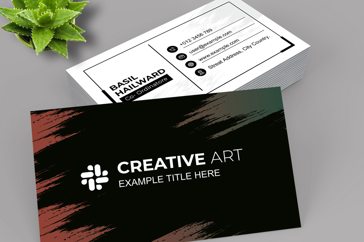 Brush Style Business Card Template Design Layout