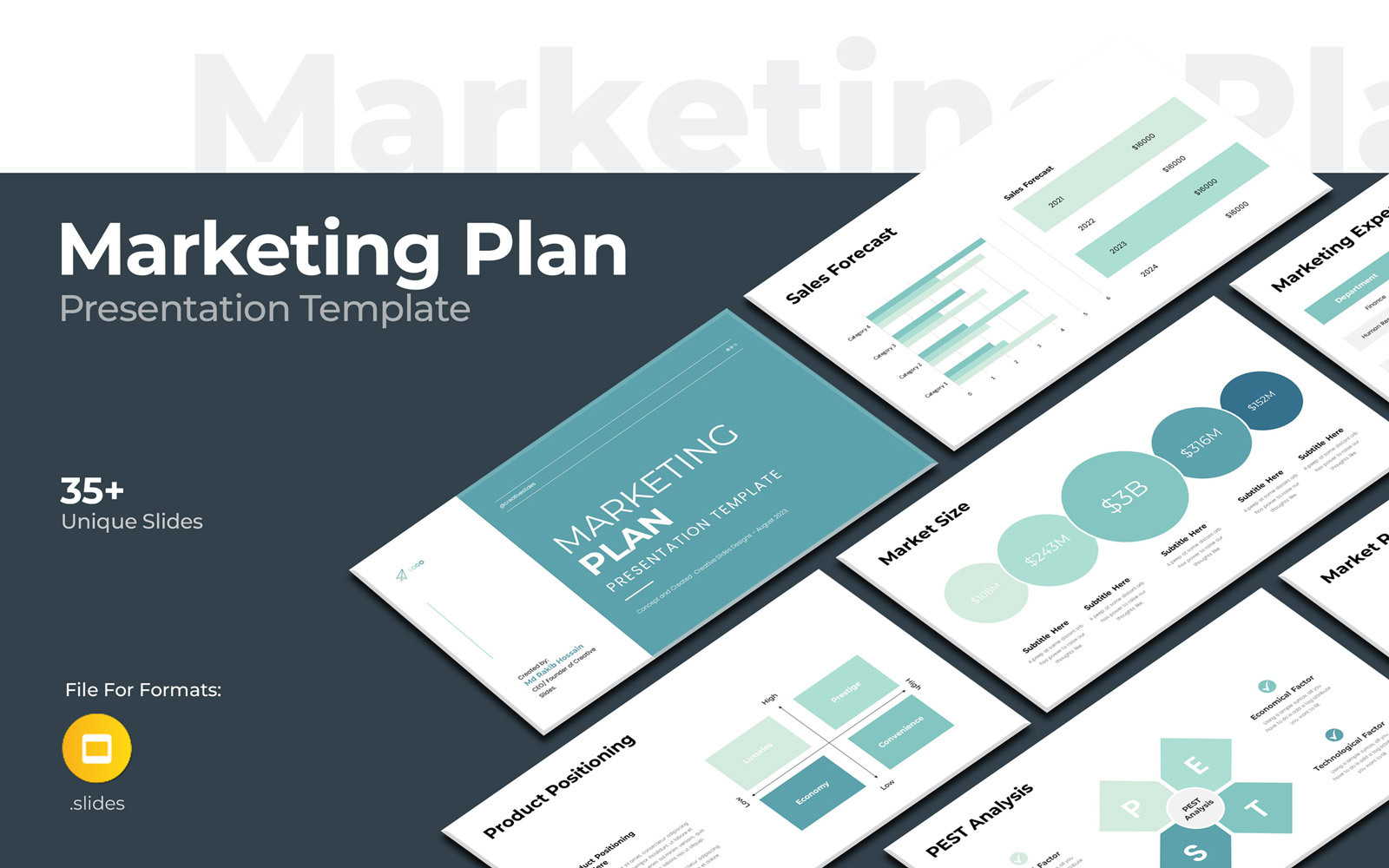 Marketing Plan Google Slides Layout