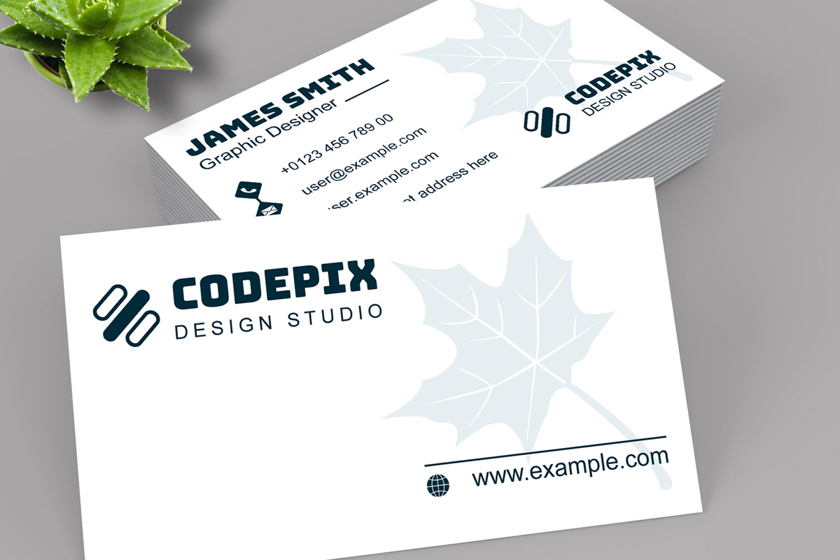 Clean and White Business Card