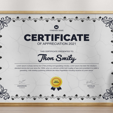 Awards Certificate Corporate Identity 373906